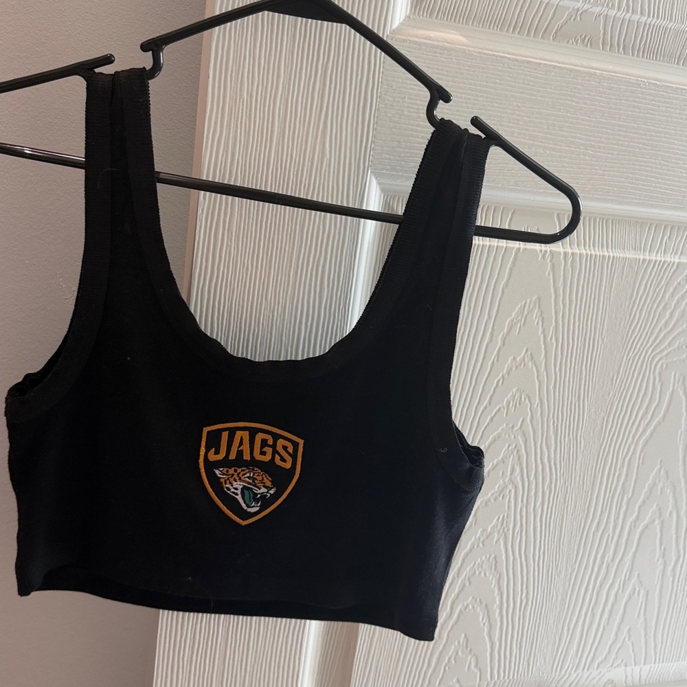 Jags Black Crop Top
